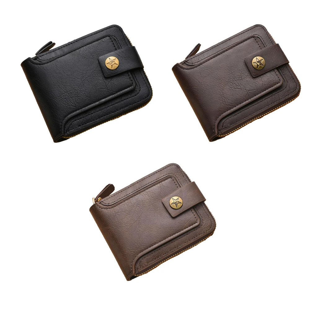 

Винтажный Мужской кошелек-кожаный вместительный тонкий ручной работы Удобный для переноски кошелек для мужчин маленький кошелек