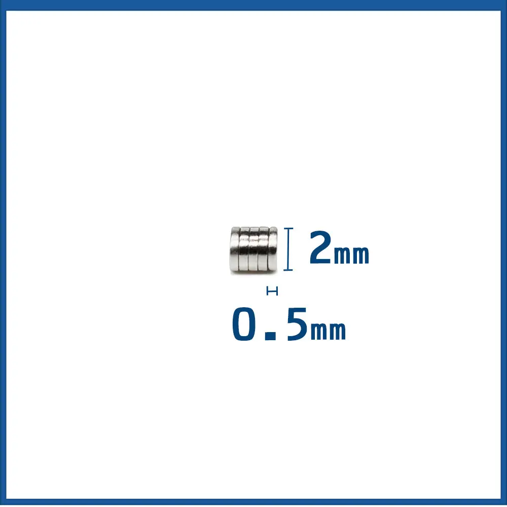 

10-1000Pcs Small Round Magnet 2*0.5mm Neodymium Powerful Magnetic Permanent Magnet mini Disc magnet for sound field electronics