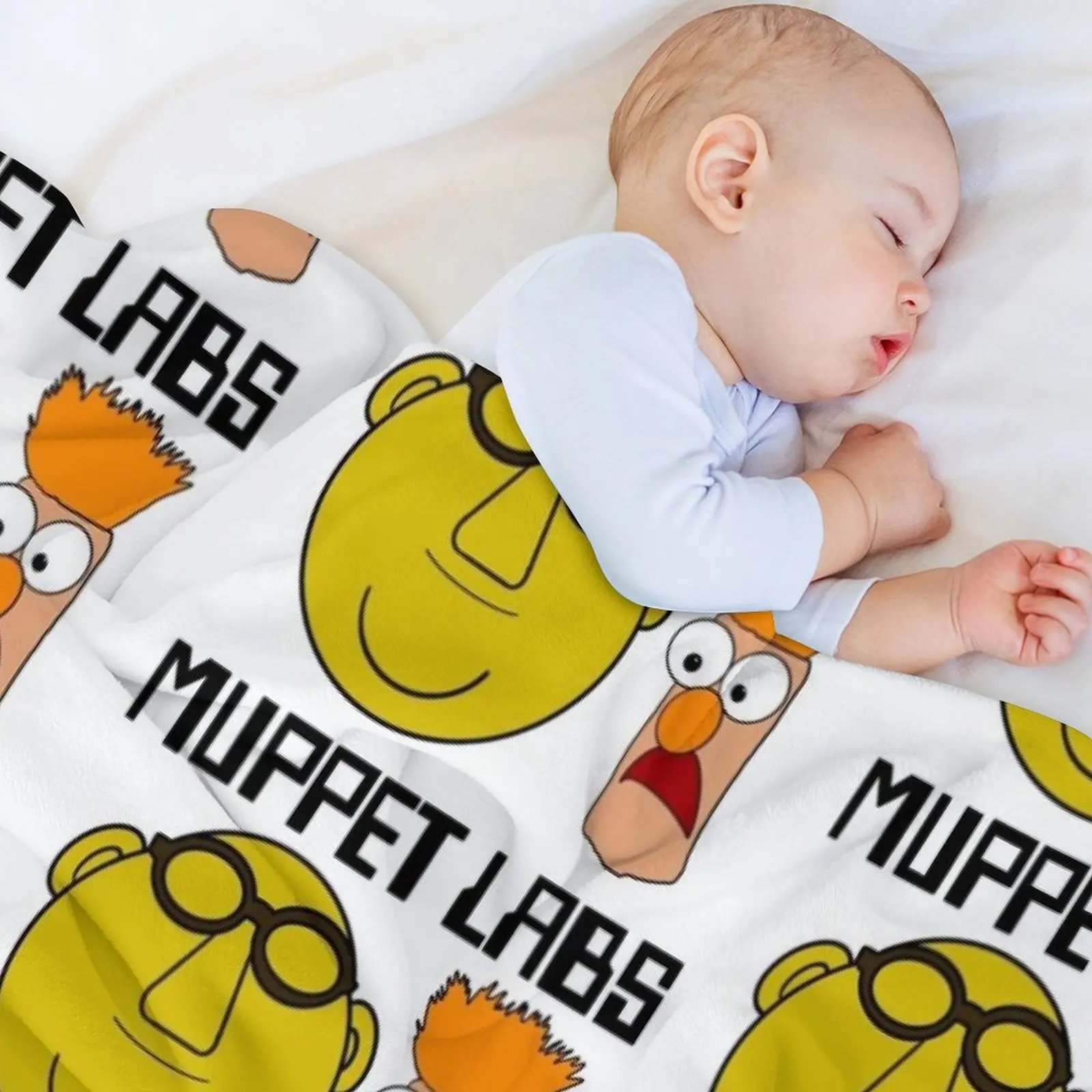 The Muppets - Dr. Bunsen Honeydew &amp Beaker Muppet Labs Плед Зимние кровати Мягкий плед на диване