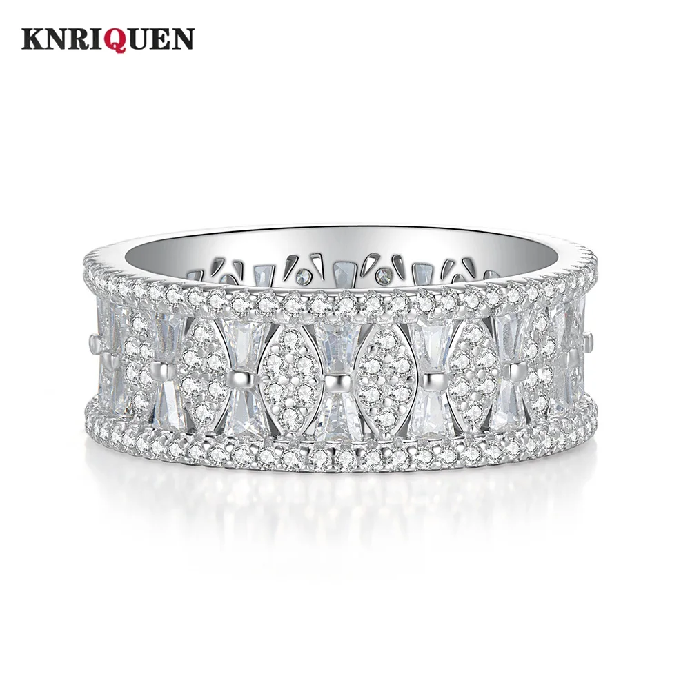 

Genuine 100% 925 Sterling Silver High Carbon Diamond Rings for Women Cocktail Party Fine Jewelry Fashion Accessories Wholesale