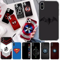 bandai marvel superhero logo phone case for iphone 13 12 11 pro mini xs max 8 7 plus x se 2020 xr silicone soft cover