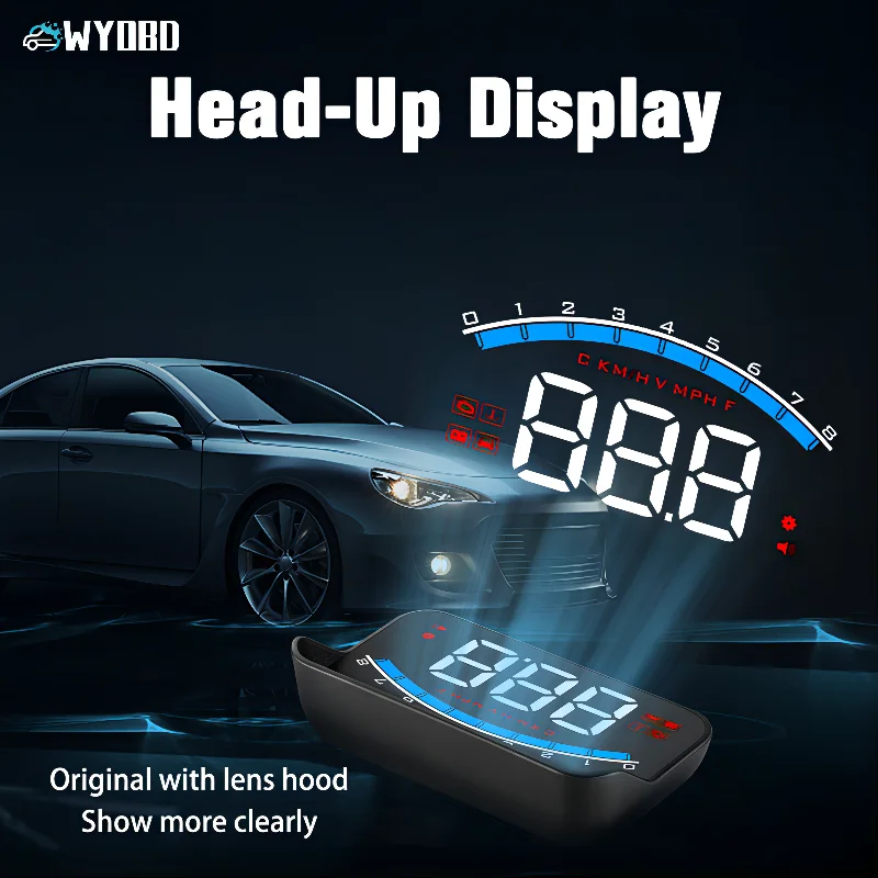 

Hud Car Head Up Display OBD2 Overspeed Security Alarm Windshield Projector Display Car Auto Electronics Accessories KM/h MPH M6S