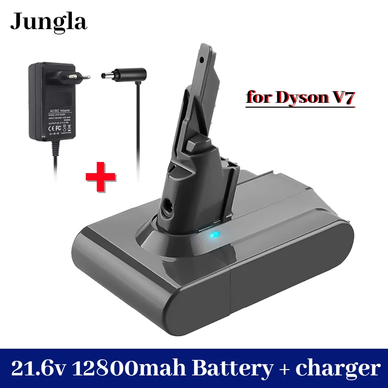 

With charger 21.6V 12800mAh Li-lon Battery For Dyson V7 Animal V7 Pro 225403 229687 Vacuum Cleaner Chargeable Tools Battery