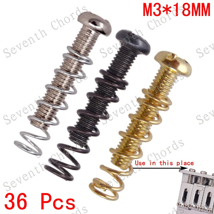 

Электрогитары с тремоло-Бридж, 36 шт., регулируемый винт с седлом, прямая пружина тела M3 * 18 мм