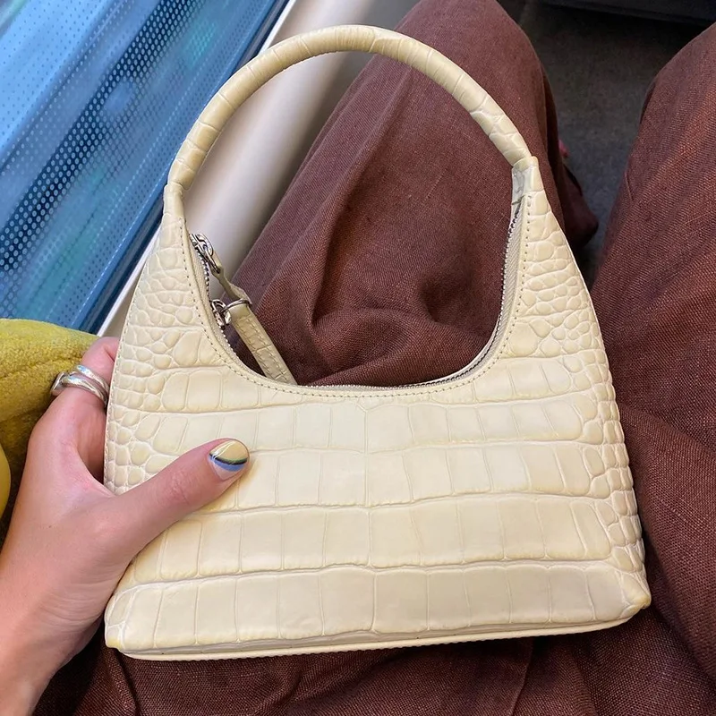 

Handbags For Women New Solid Colors Tote Female Luxury Designer Underarm Bag Trend Fashion Shoulder Bags Ladies Half-moon Clutch