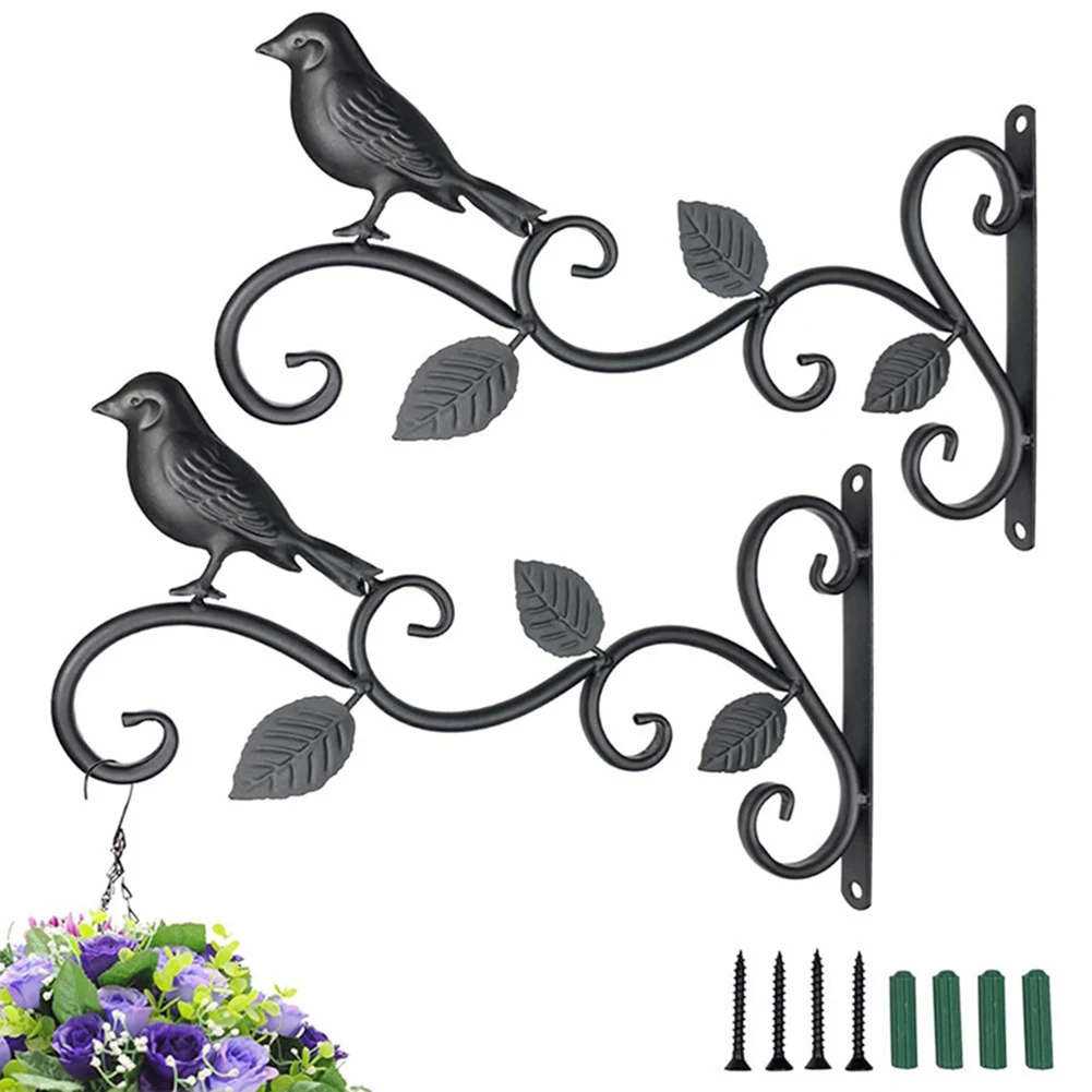 

Metal Hanging Flowerpot Plant Basket Cute Wind Chime Hook Hanger for Courtyard Balcony Home Decoration Supplies