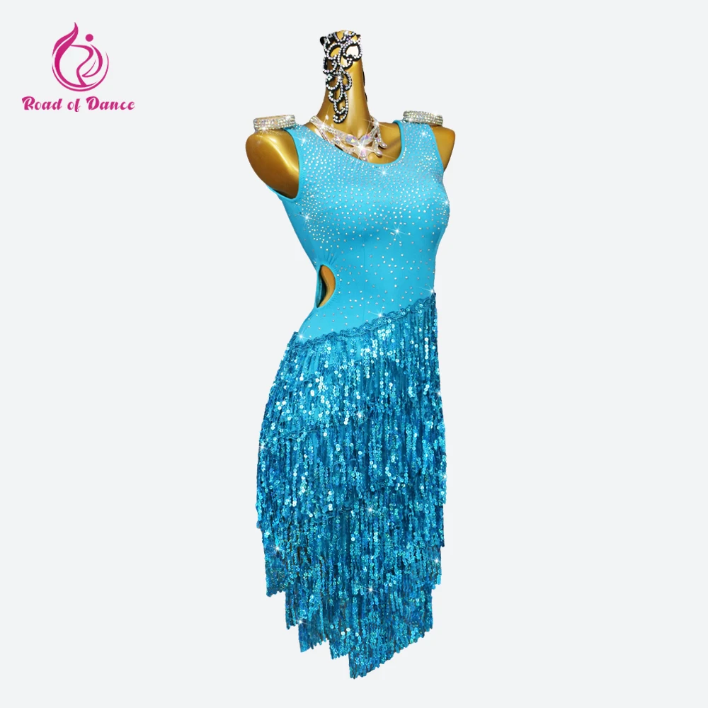 2024 платье для латинских танцев костюм девочек женский Dkirt Line соревнования