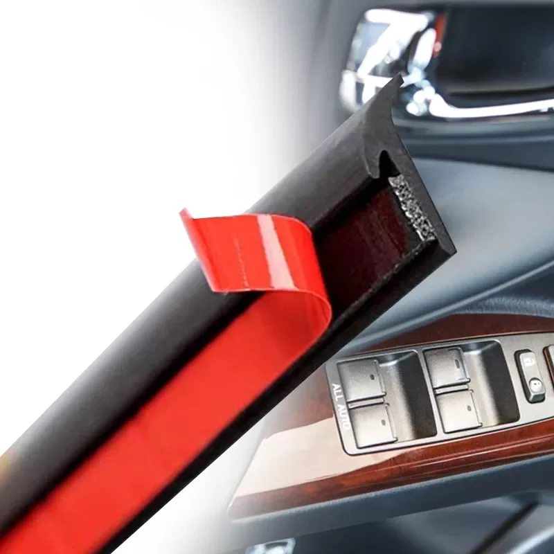 

1pcs 5M Auto Car Door-Window Headlight Edge Trim Universal Rubber Weatherstrip Seal Strip Sealing Inclined T-Shaped Waterproof