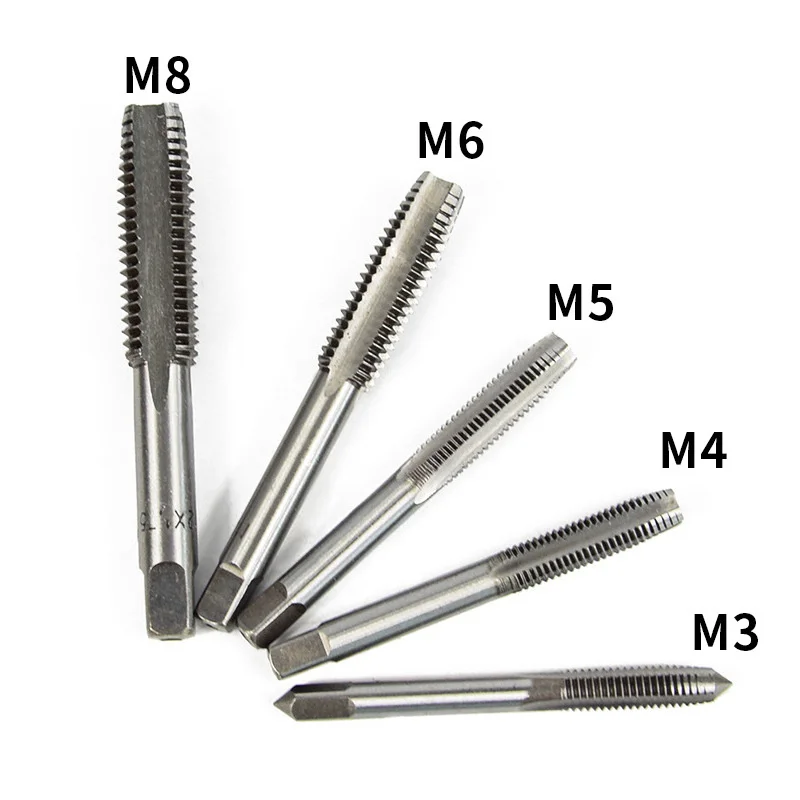 

Набор ручных метчиков из быстрорежущей стали M3, M4, M5, M6, M8, 5 шт.