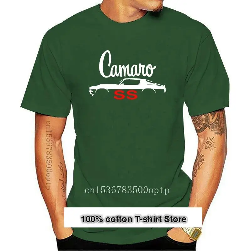 

Nuevo 1970, 1971, 1972, 1973 Camaro Ss camiseta Z28 músculo coche silueta 70 71 72 73 algodón camiseta a medida camisa
