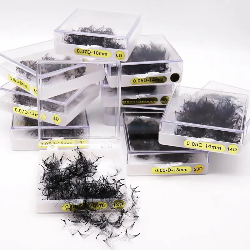 Накладные ресницы длина 0.07D цвет в ассортименте