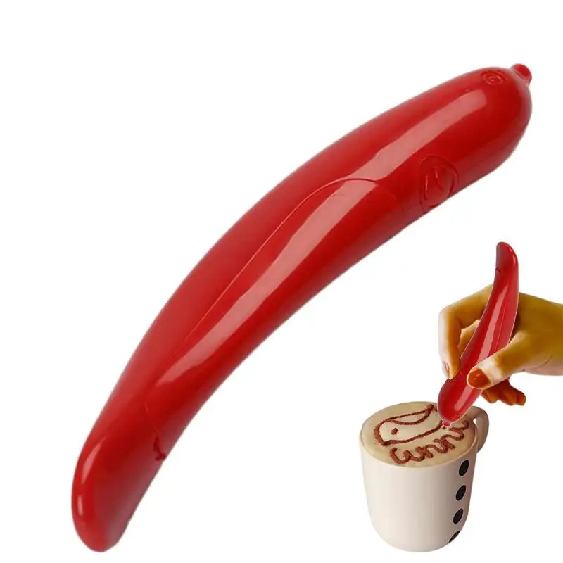 

Многоразовая ручка для украшения тортов, Портативный Трафарет для кофейного торта, специй, ручка для украшения торта, капучино, ручка для ук...