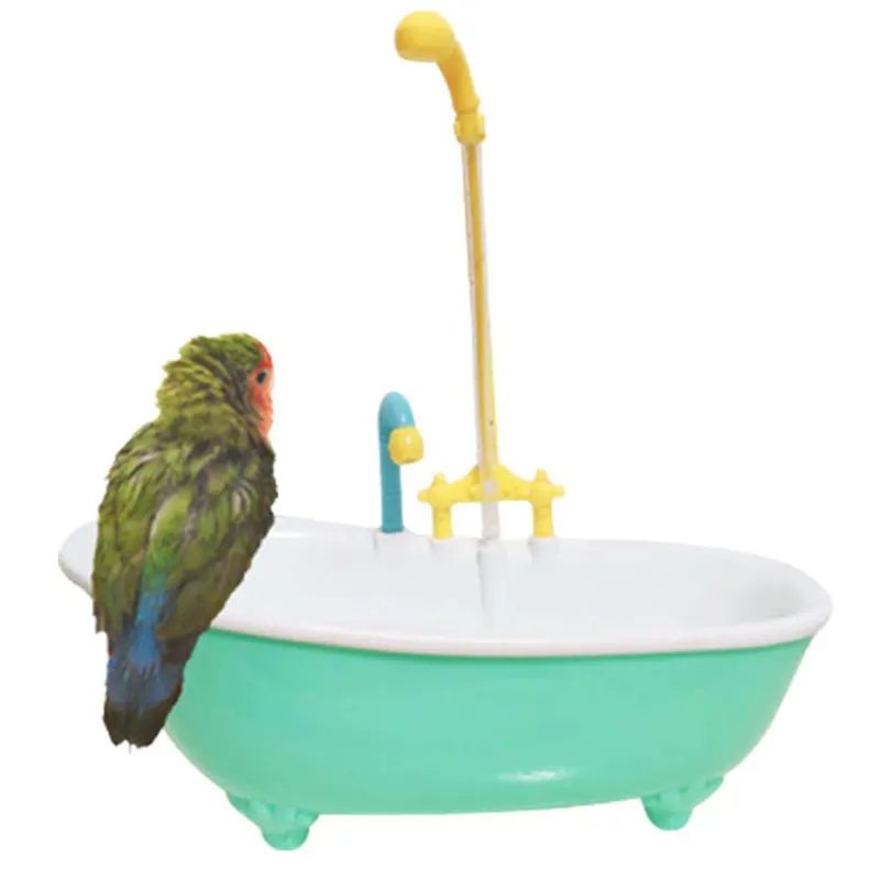 

Bird Parrot Cute Green Red Small Bathtub Supplies Toys Suitable for Small Birds Bird Supplies Pet Products