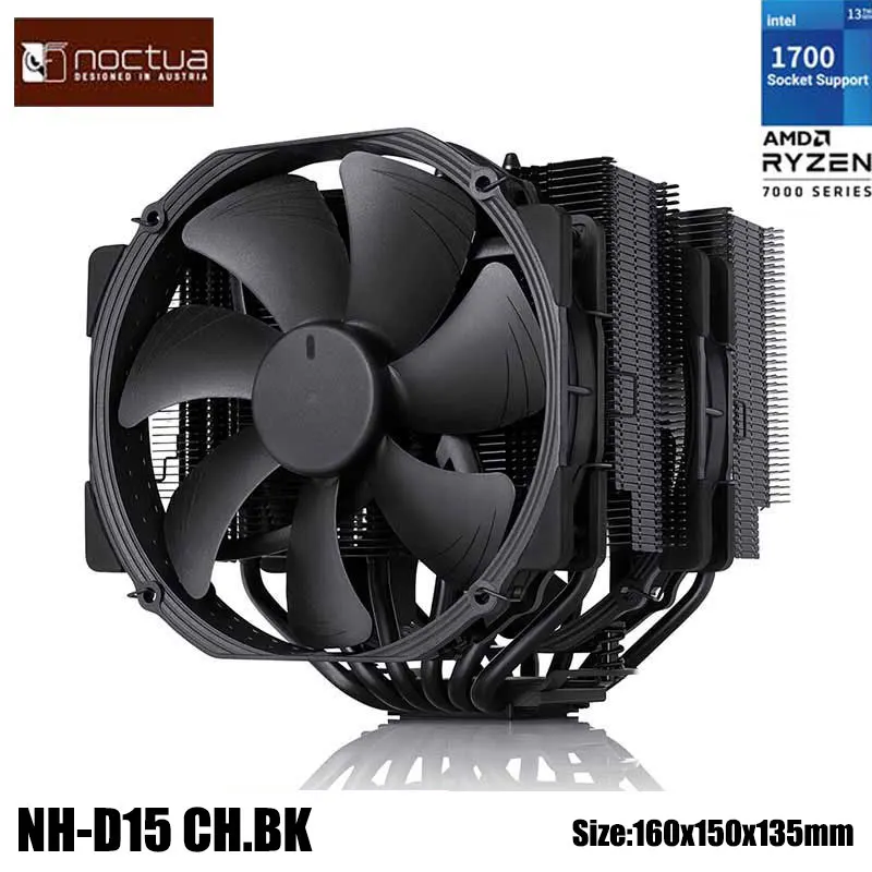 Noctua D15 Case Heat Sink CPU Cooling Dual Fan PWM 6 Heat Pipe For Intel LGA 1700/1200 INTEL1151 9th/8th AMD AM4 AMD FM2