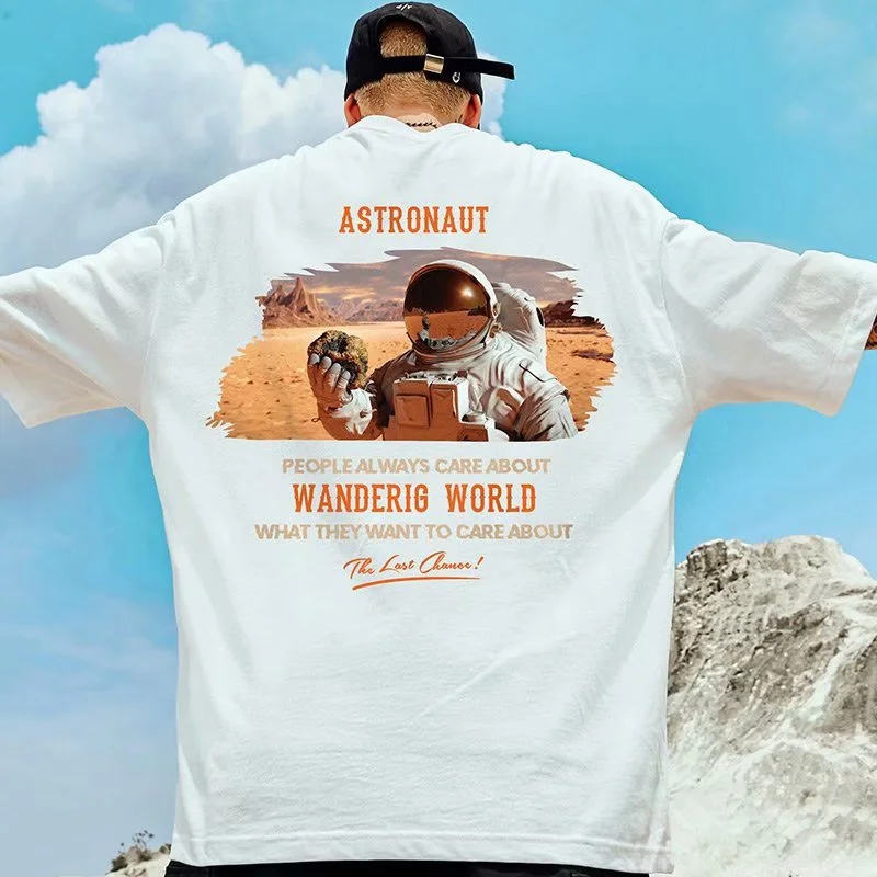 

Футболка мужская оверсайз с круглым вырезом, с коротким рукавом