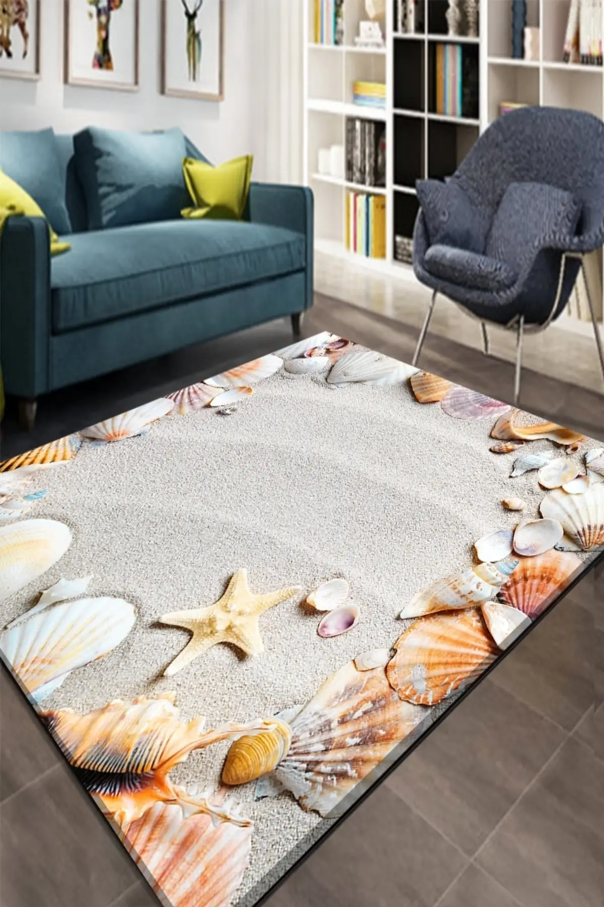 

Чехол для домашнего декора, коврики, желтые морские ракушки, Звездные шины, коврик, чехол