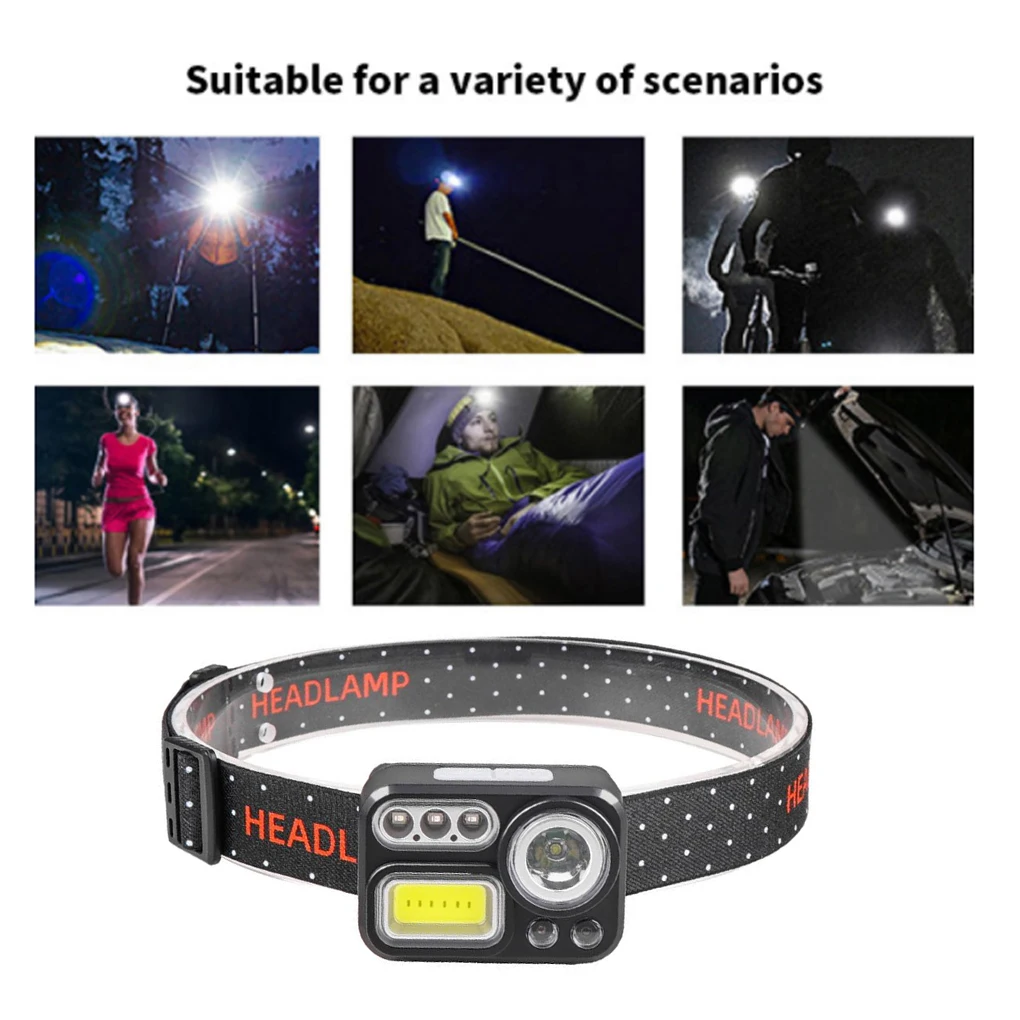 

Night Fishing IPX4 Waterproof Headlamp Head Torch Headlight Outdoor Equipment