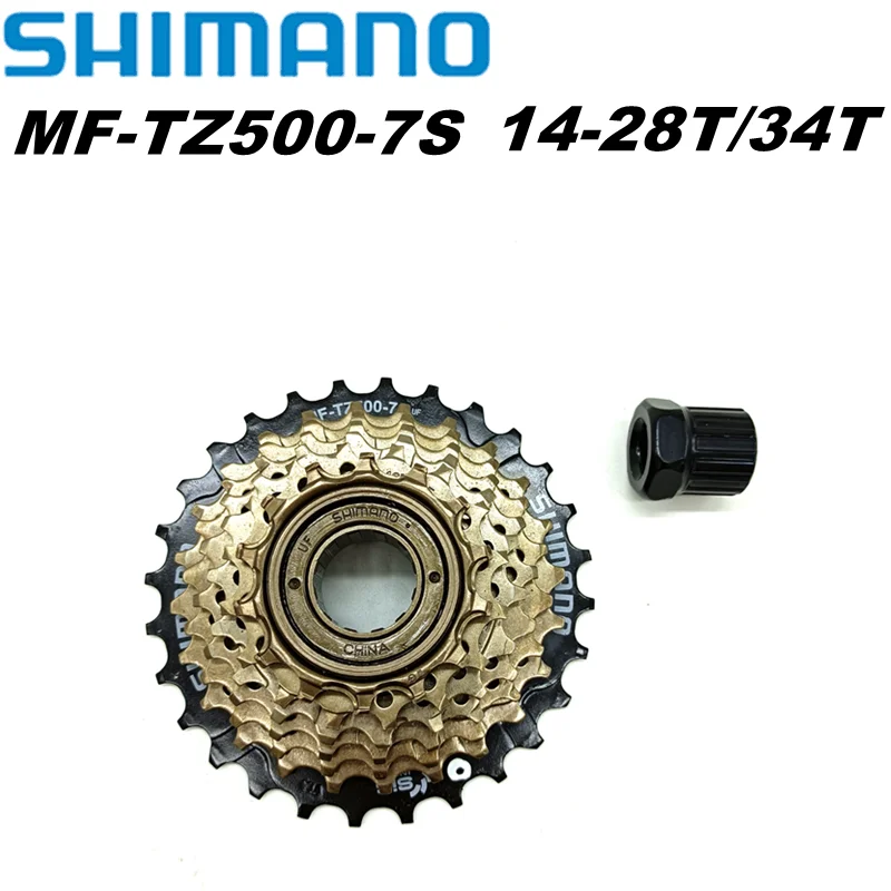 

SHIMANO TOURNEY TZ500 TZ31 7v 7 Speed Cassette Mountain Bike Freewheel Metal Thread Sprocket 14-28/34T Original