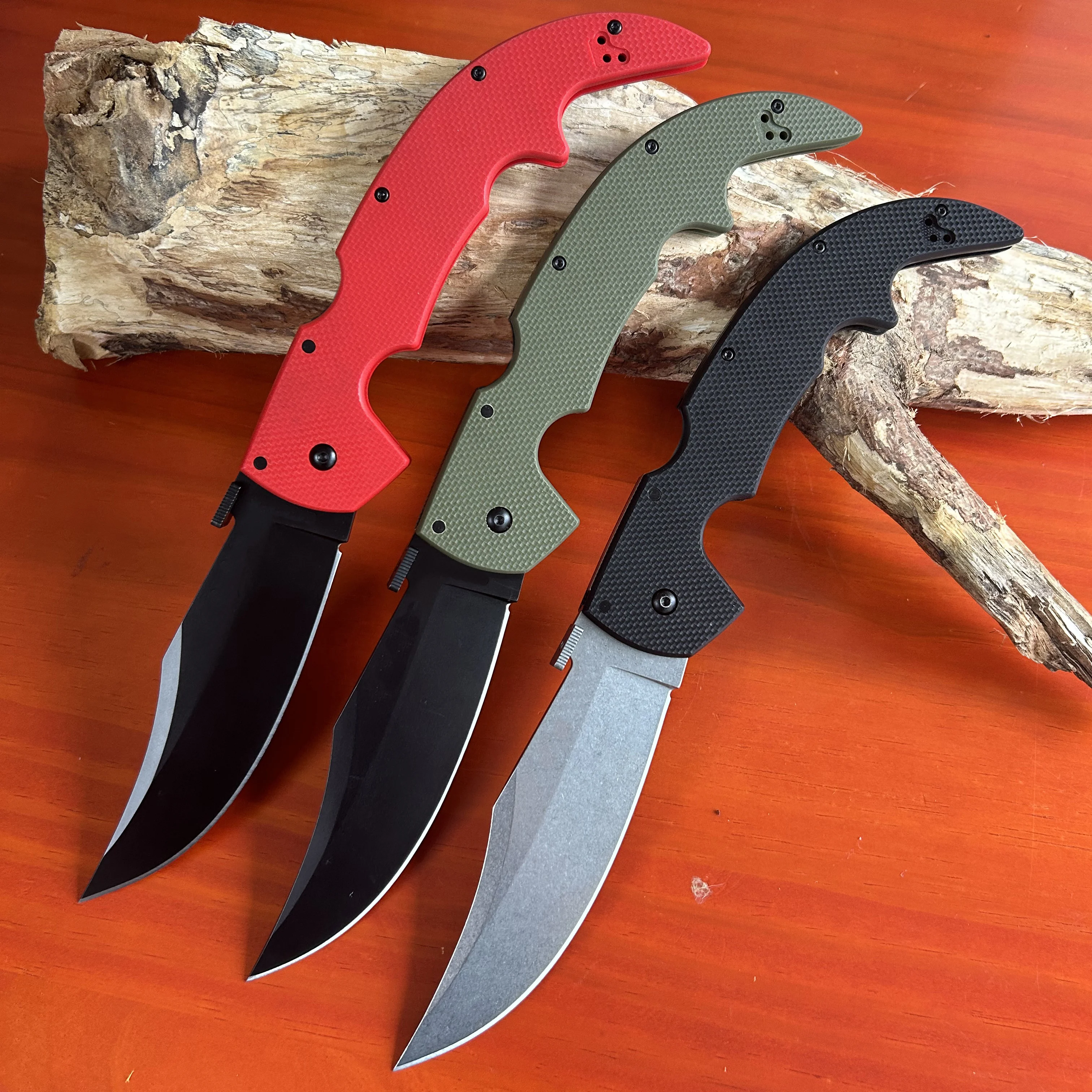 Холодный большой складной нож Танто AUS-10A стальное лезвие профессиональный