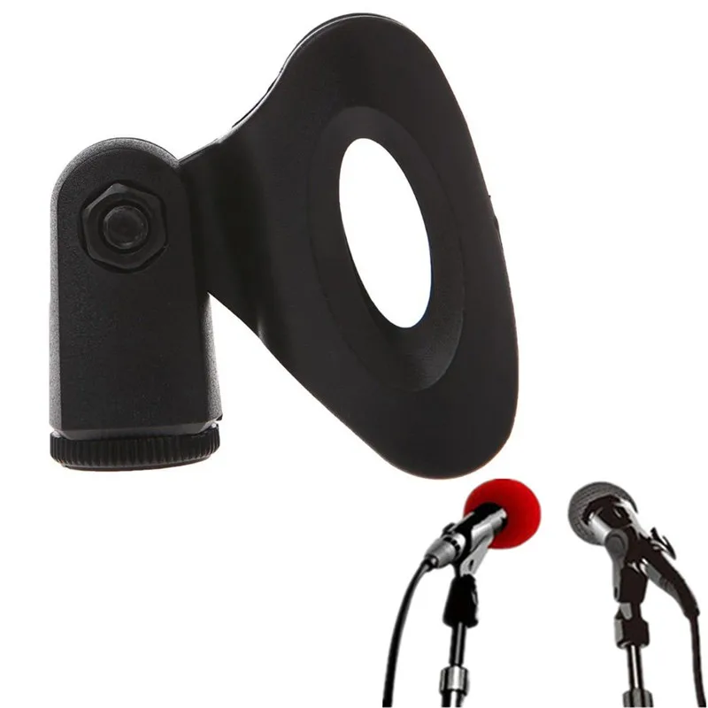 

Mic Microphone Stand Accessory Flexible Plastic Clamp Clip Holder Mount