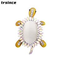 rhinestone small turtle brooch multicolor pendant brooch dual purpose turtle corsage clothing accessories