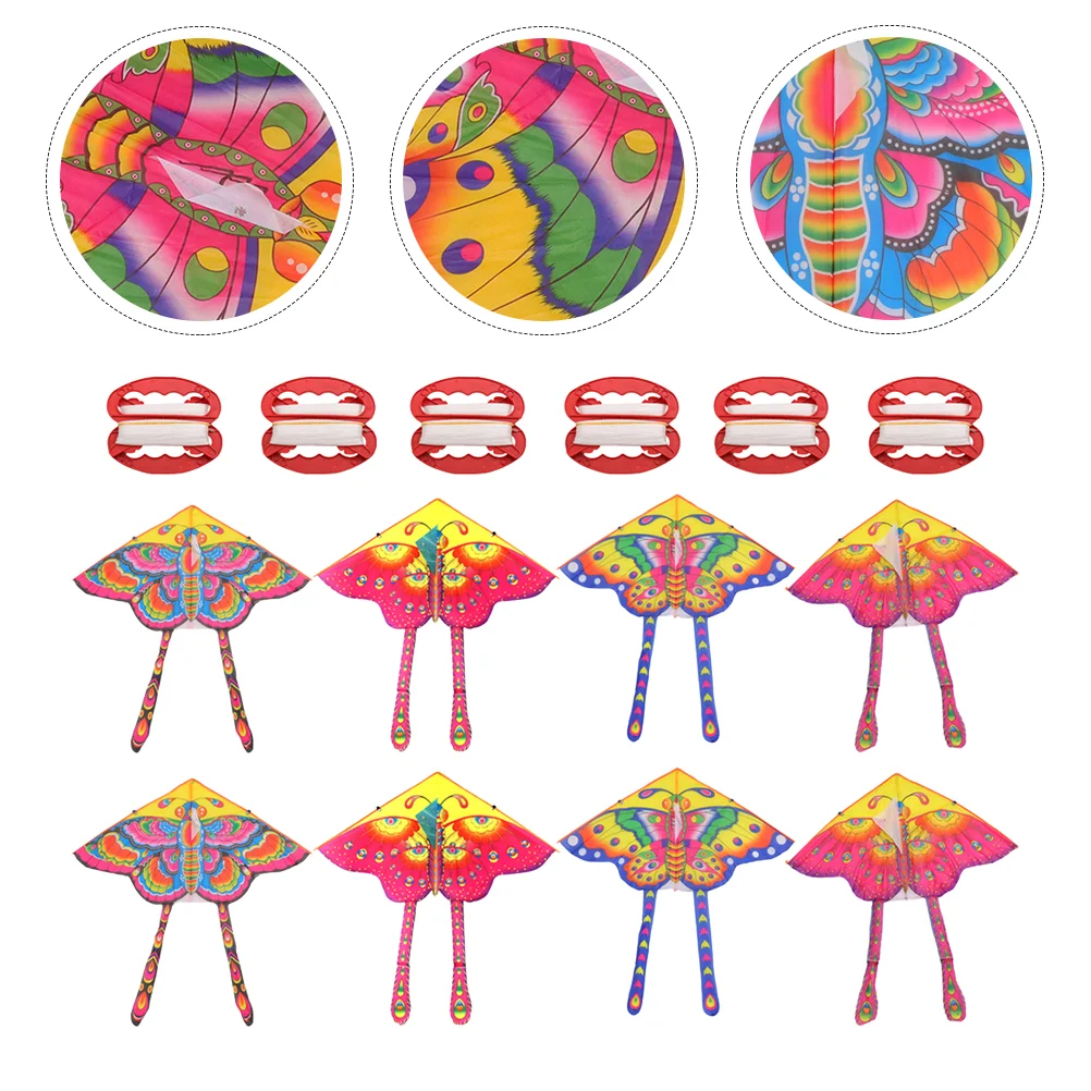 

Kite Kids Kites Outdoor Butterflies Fly Easy Toy Triangle Flying Toys Games Beach Children Colorful Plaything Line Game Cartoon