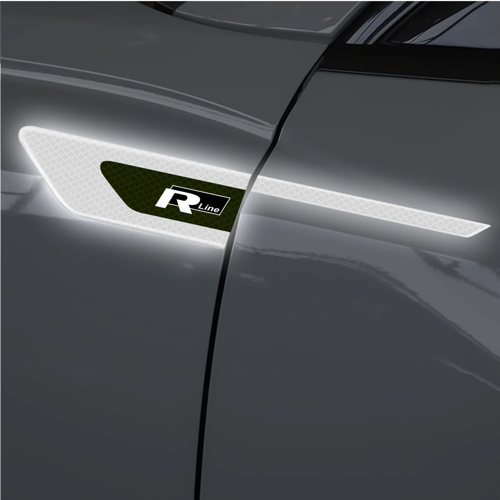 2 шт. автомобильные светоотражающие наклейки для VW Rline Golf Passat Tiguan R polo
