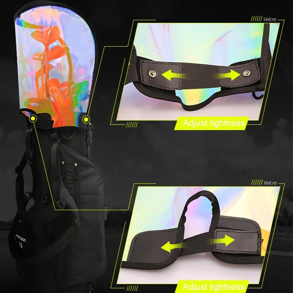 Golf Bag Rain Cover Waterproof Hood Protection Lightweight Protector Bags Raincoat Supplies Colorful Club Transparent Y9E6