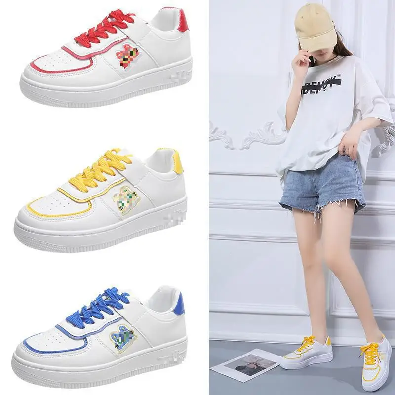 

Дышащие белые женские кроссовки, новинка 2022, универсальная Молодежная Спортивная повседневная обувь для бега в Корейском стиле, Симпатичны...