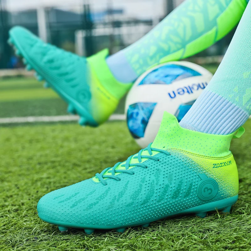 High Quality Knitting Leather Football Boots Men Comfortable Breathable Men's Soccer Boots Non-slip Specialty Training Shoes Men