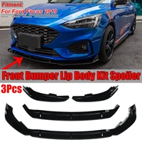 3pcs car front bumper splitter lip diffuser bumper spoiler splitters body kit protector cover for ford for focus st 2019 2021