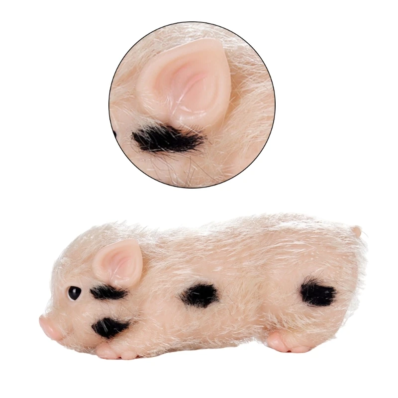 Компактная и развлекательная маленькая силиконовая кукла-поросенок отлично