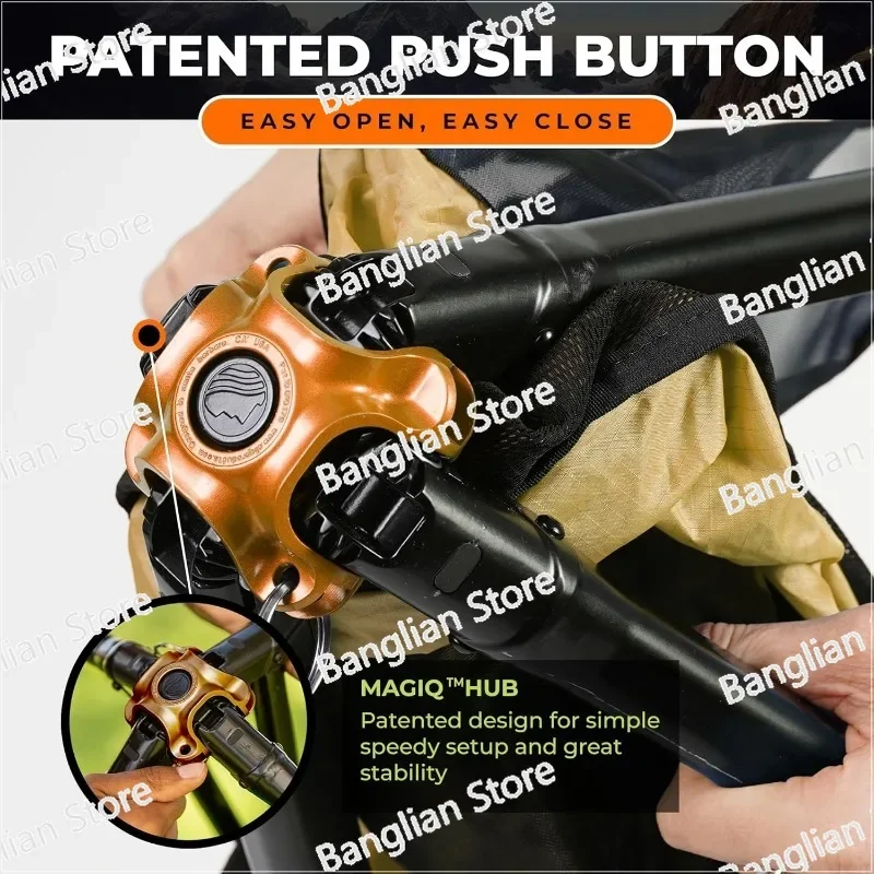 CLIQ-silla Plegable Portátil sillón ligero para acampar soporta 300 libras