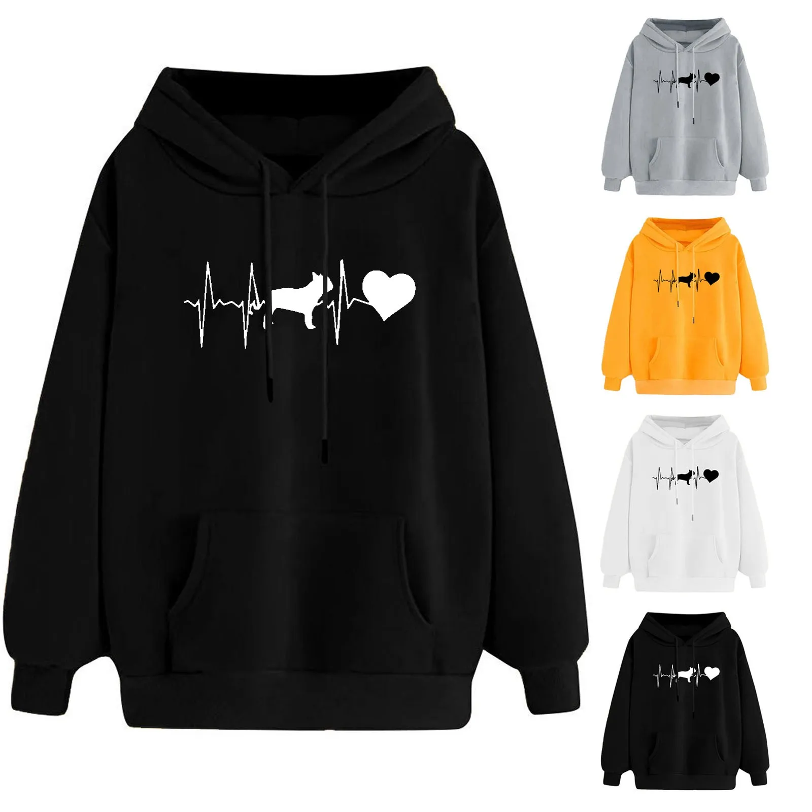 

Women's Autumn Winter Hoodie Sweatshirt Pullover Tops Long Sleeved Comfortable Thick Hoodies for Women Pullover Hooded Top