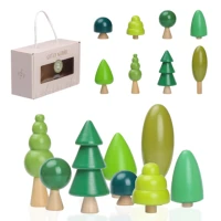 baby wooden trees stick toys green trees building blocks toys creative room decoration puzzle game montessori educational toys