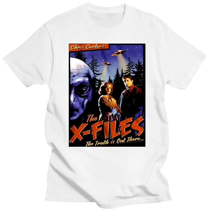 Футболка The X - Files TV Show Science Fiction с винтажным плакатом черная хлопковая футболка S-3xl