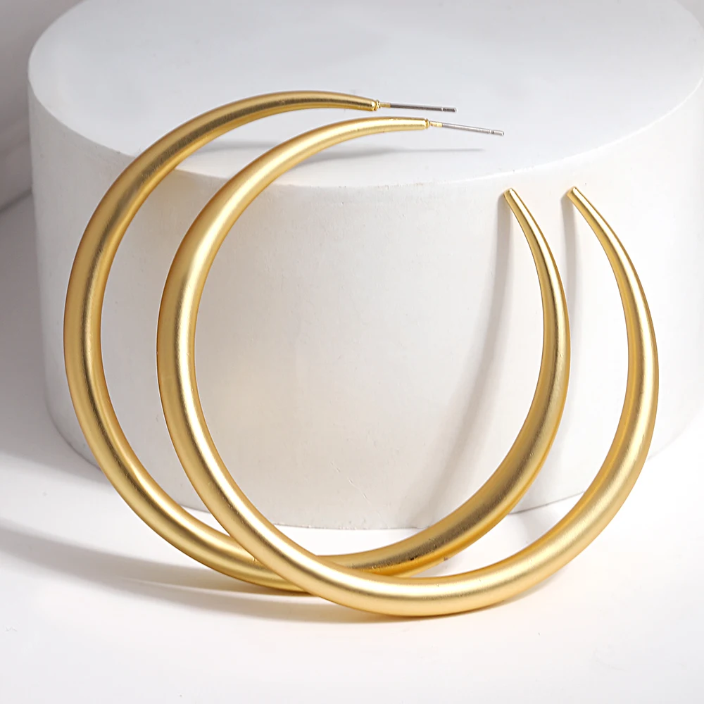 Крупные минималистичные серьги Greatera в виде звеньев для женщин золотистые