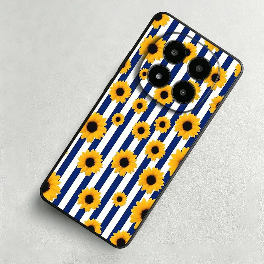 Фото Чехол для телефона Xiaomi Redmi Note 15 14C 12 11 12C 13C A7 Pro K80 9 8 A5 A4 13 14 Pro Plus 10 A2 A1 K40 с узором «Подсолнухи» №5