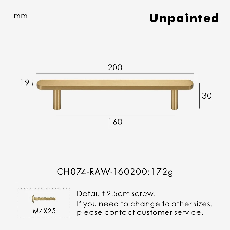 

Ручки для шкафов Nurlin из необработанной латуни