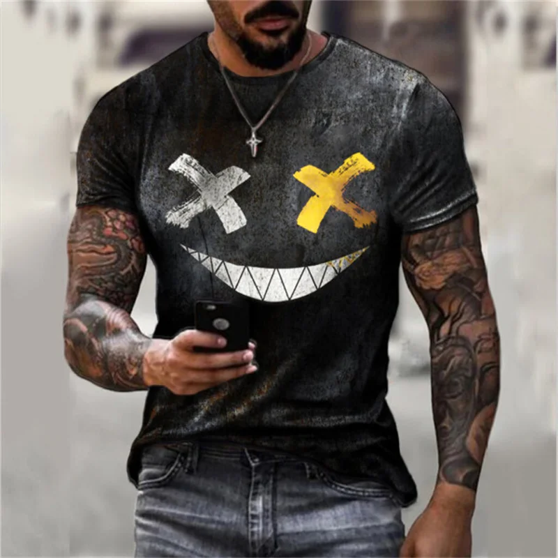 New 2022 Summer Man Fashion T shirt Harajuku Men's 3D Printing Casual Sports T-shirt O-neck Casual Short Sleeve Tops Men Clothes