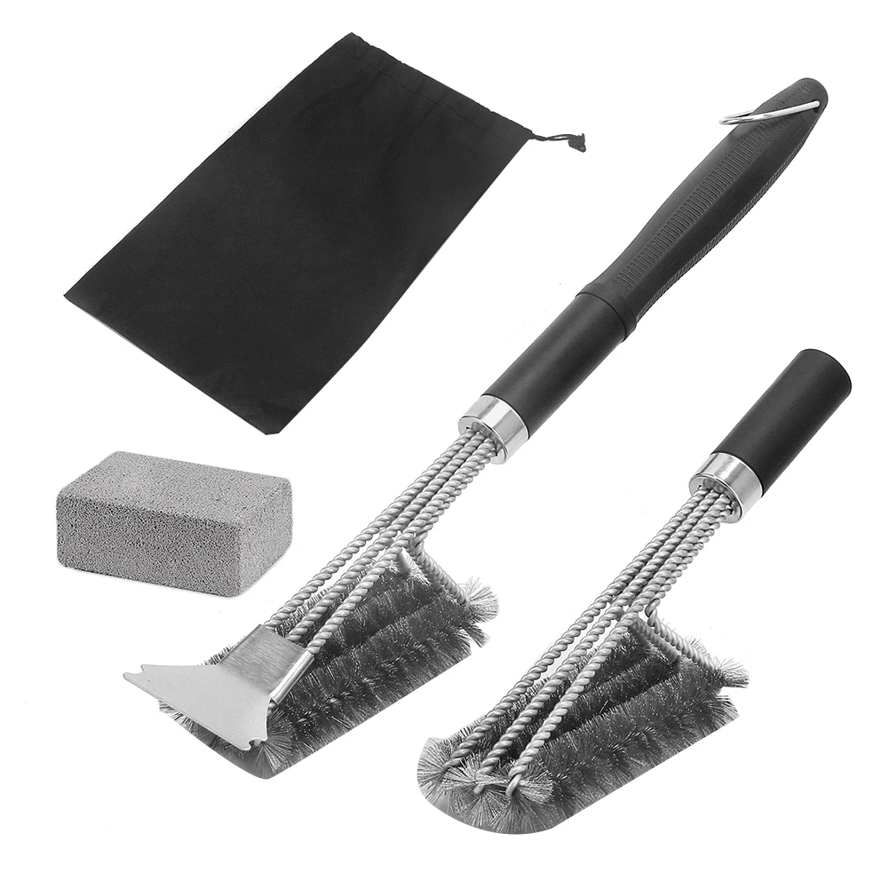 

Щетка для гриля и скребок с щетиной бесплатно + сверхпрочный коврик для гриля-ручка для легкой чистки гриля аксессуары для гриля