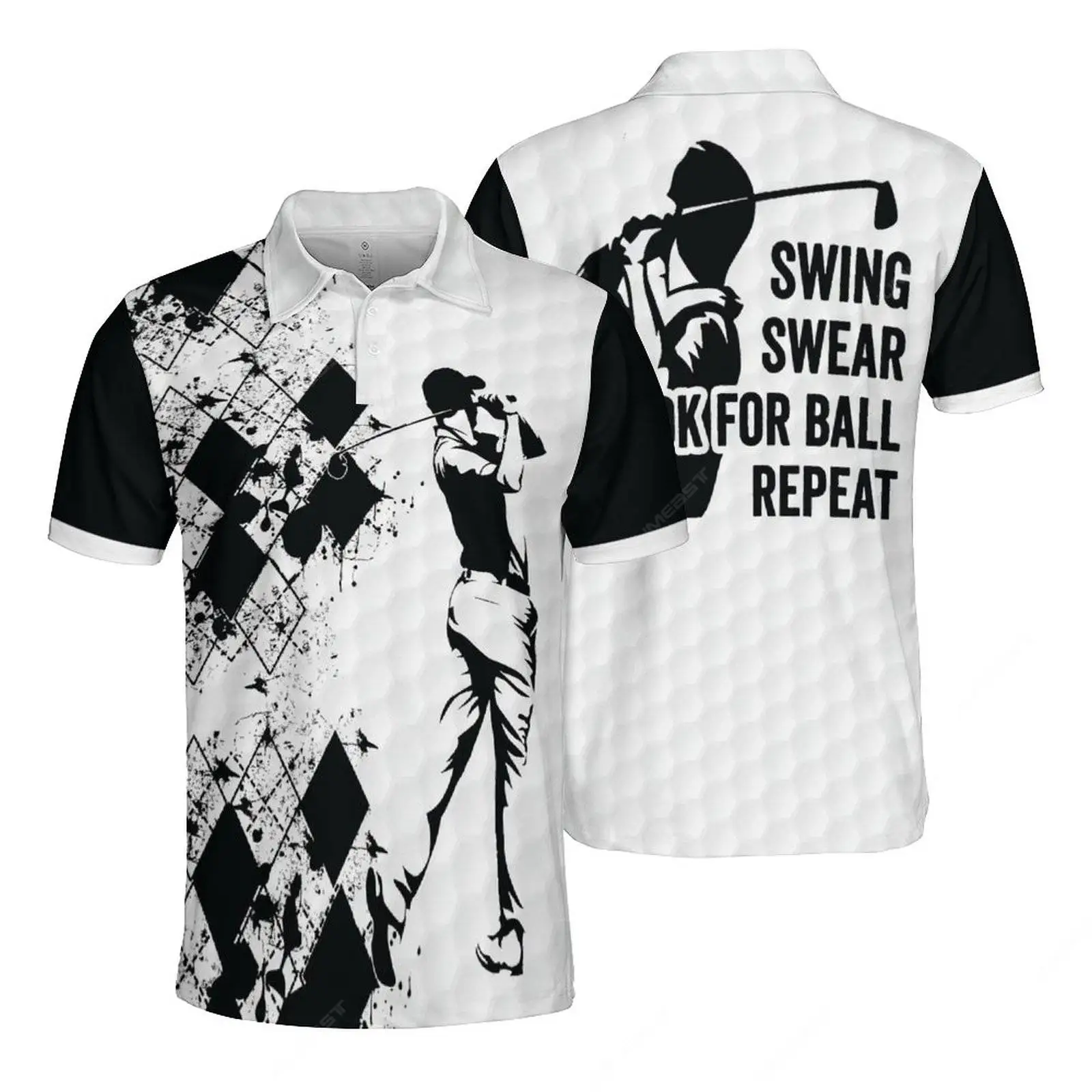 Men White Mesh T Shirt At My Putt Sport Tops Youth Drip Clothing Y2k Apparel