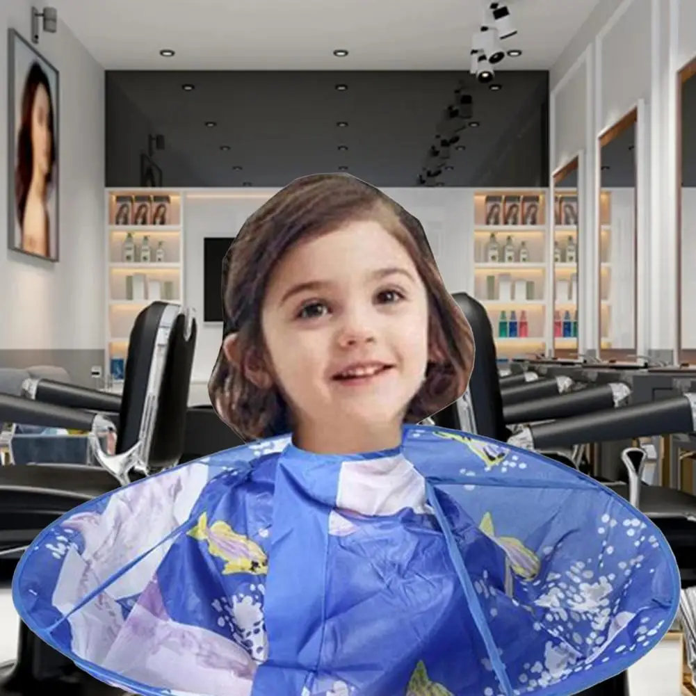 

Helpful Kids Haircut Cape Cloak Umbrella Hair Cutting Cloak Breathable Lightweight