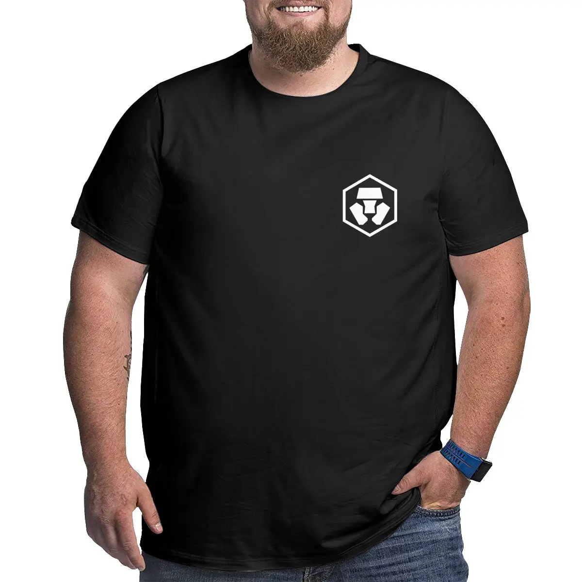 

Funny Crypto.com Coin CRO, Cryptocurrency Crypto Com Coin Cryptocom T-Shirt Men Big Tall Tees Oversized 4XL 5XL 6XL Tops