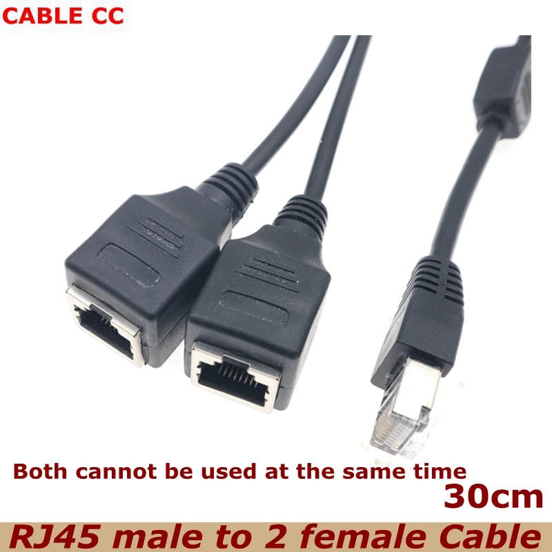 

Новинка сетевой разветвитель DSL 20 см RJ45 штекер-2 гнезда адаптер Соединительный кабель кабели Ethernet адаптер шнур провод линия черный