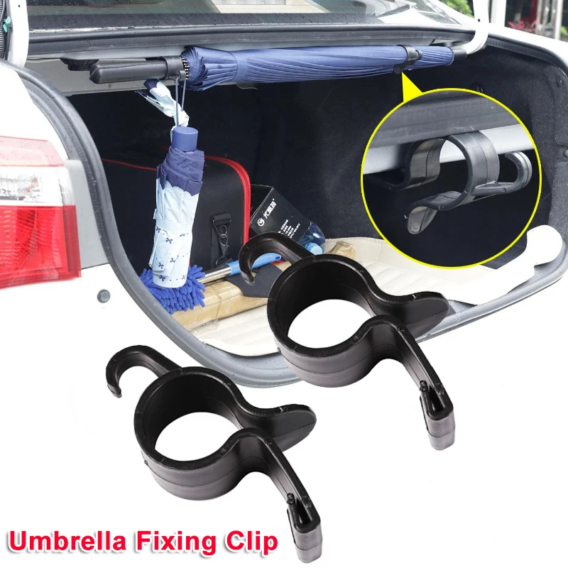 

2pcs Car Trunk Umbrella Fixing Clip Car Umbrella Hook Umbrella Holder