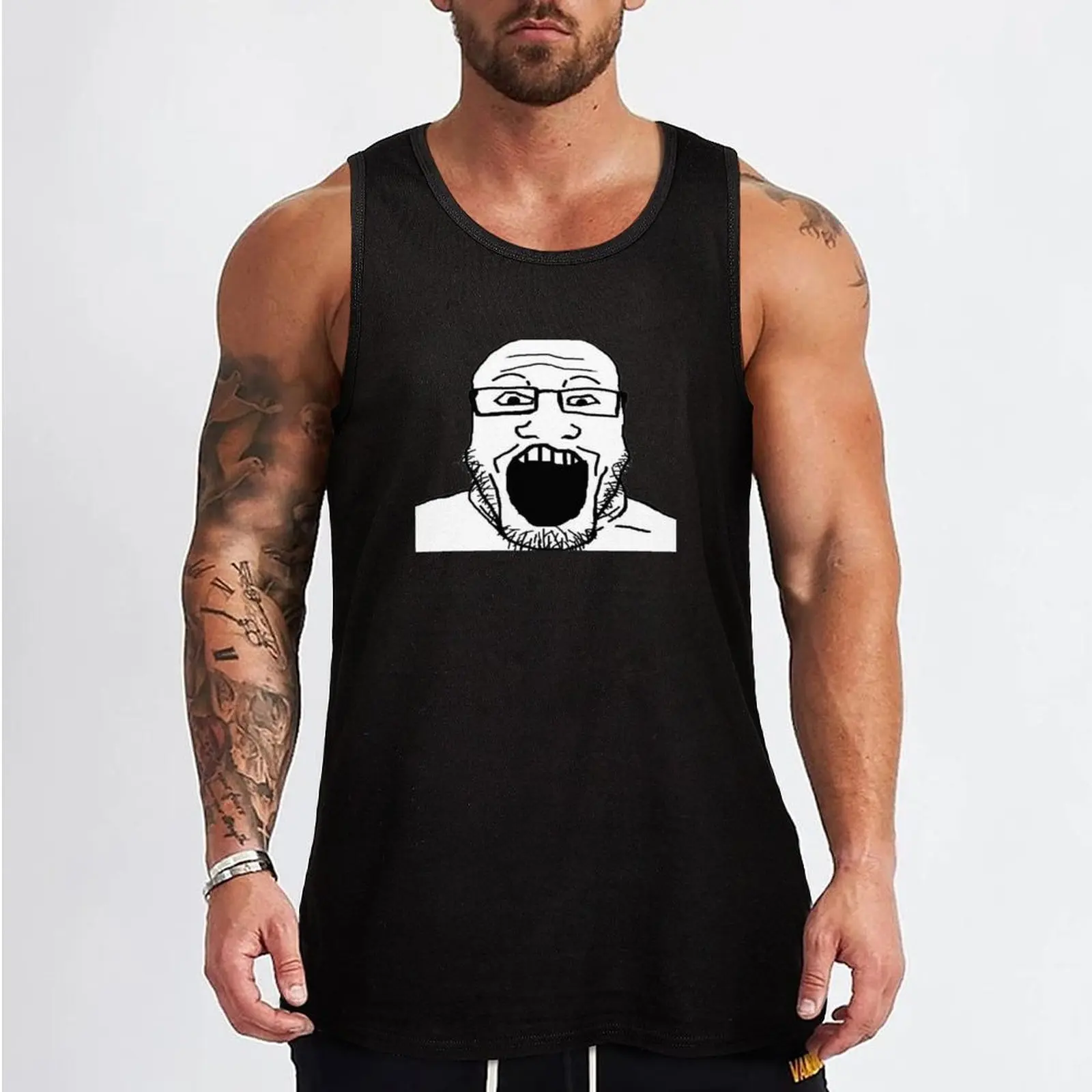 Markiplier Soyjak Tank Top Мужская одежда без рукавов Мужские футболки