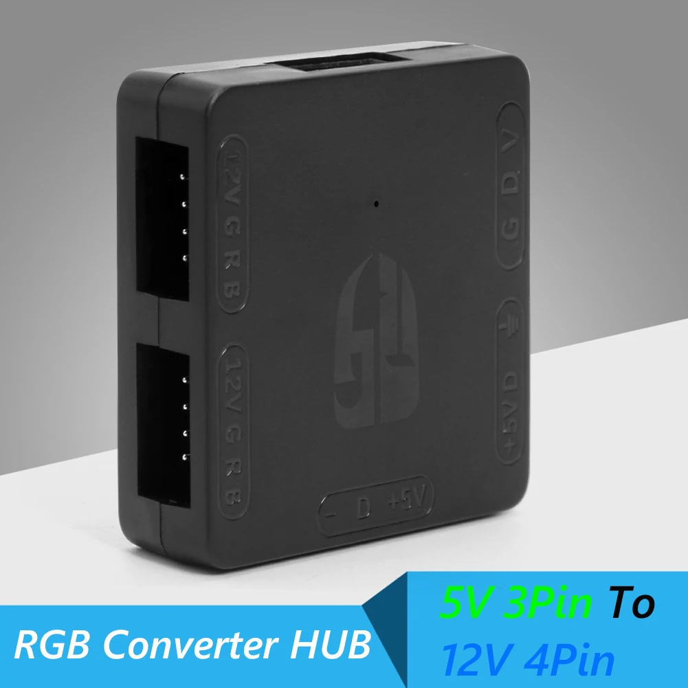 Преобразователь RGB 5V 3Pin ARGB светильник to 12V 4Pin светильник Light Transfer Fan Converter