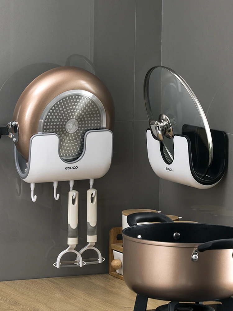 

Простой домашний стеллаж для крышки кастрюли настенный стеллаж для хранения без примесей многофункциональная полка для крышки кастрюли кухонный стеллаж для хранения