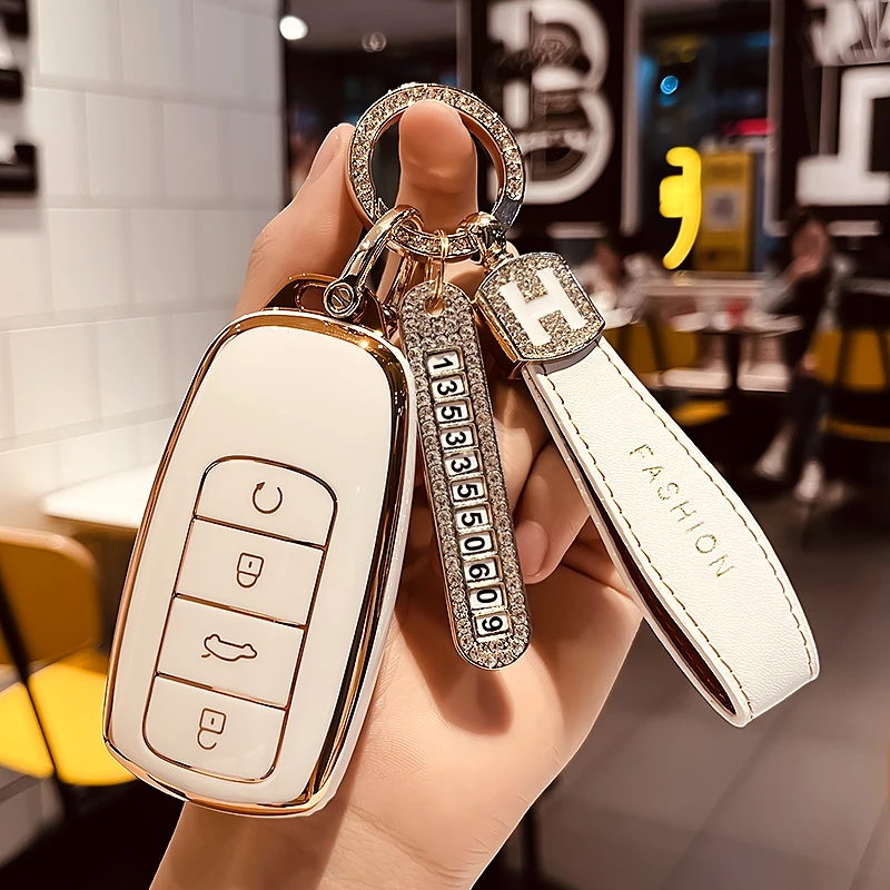 

TPU Car Remote Key Case Cover Protect Shell For Chery Tiggo 8 Pro Tiggo 8Plus Arrizo New 5 Plus 7Pro 4 Button Smart Accessories